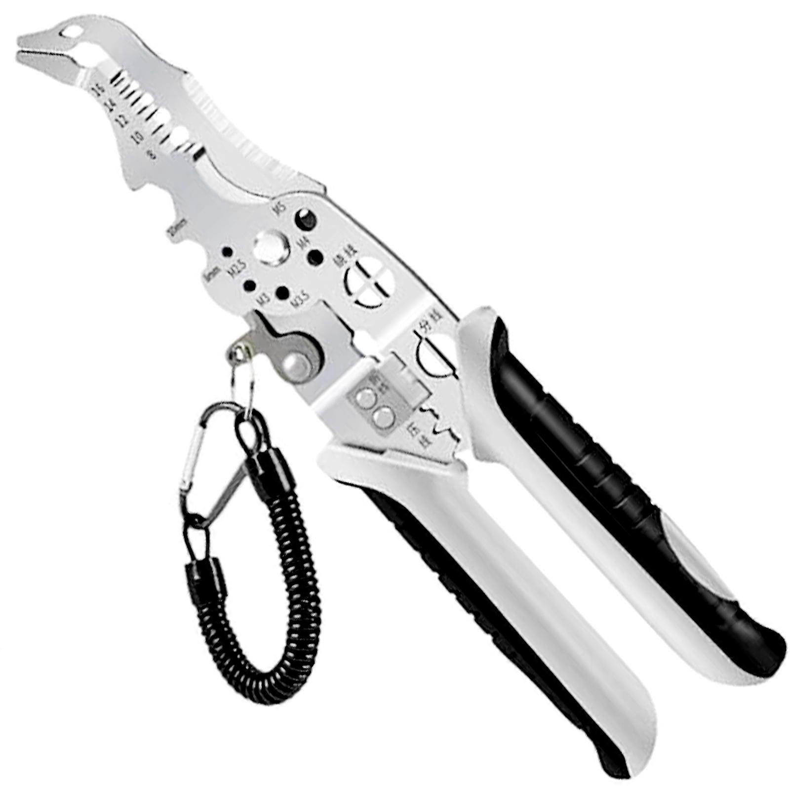 Convenient MultiFunction Wire Stripper Wire Stripping Tool with Multiple Features Cable Crimper for Home Projects Multicolor