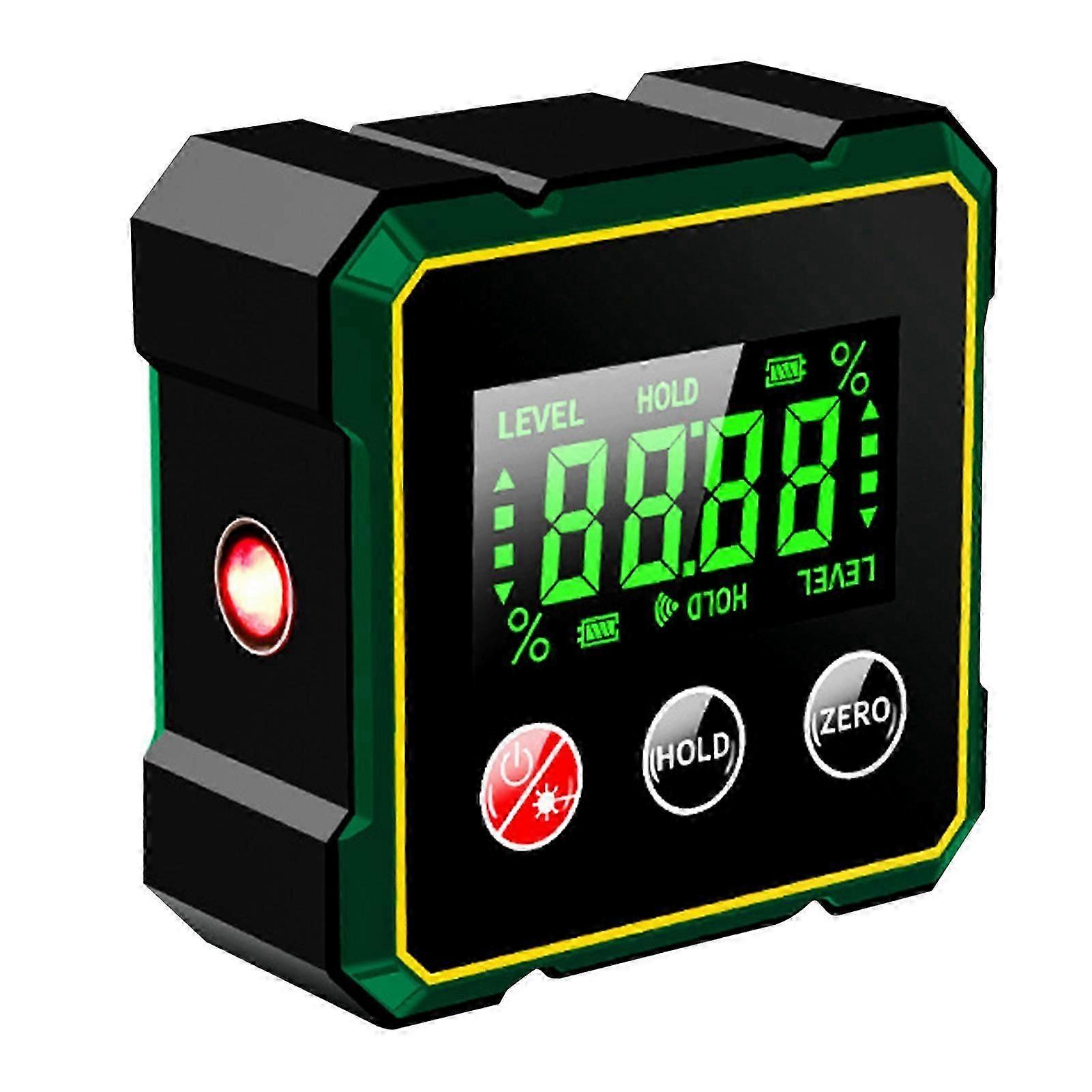 Digital Angle Finder with Electronic Lasers 4-Side Magnets Digital Angle Box USB Protractor Inclinometer Level Ruler