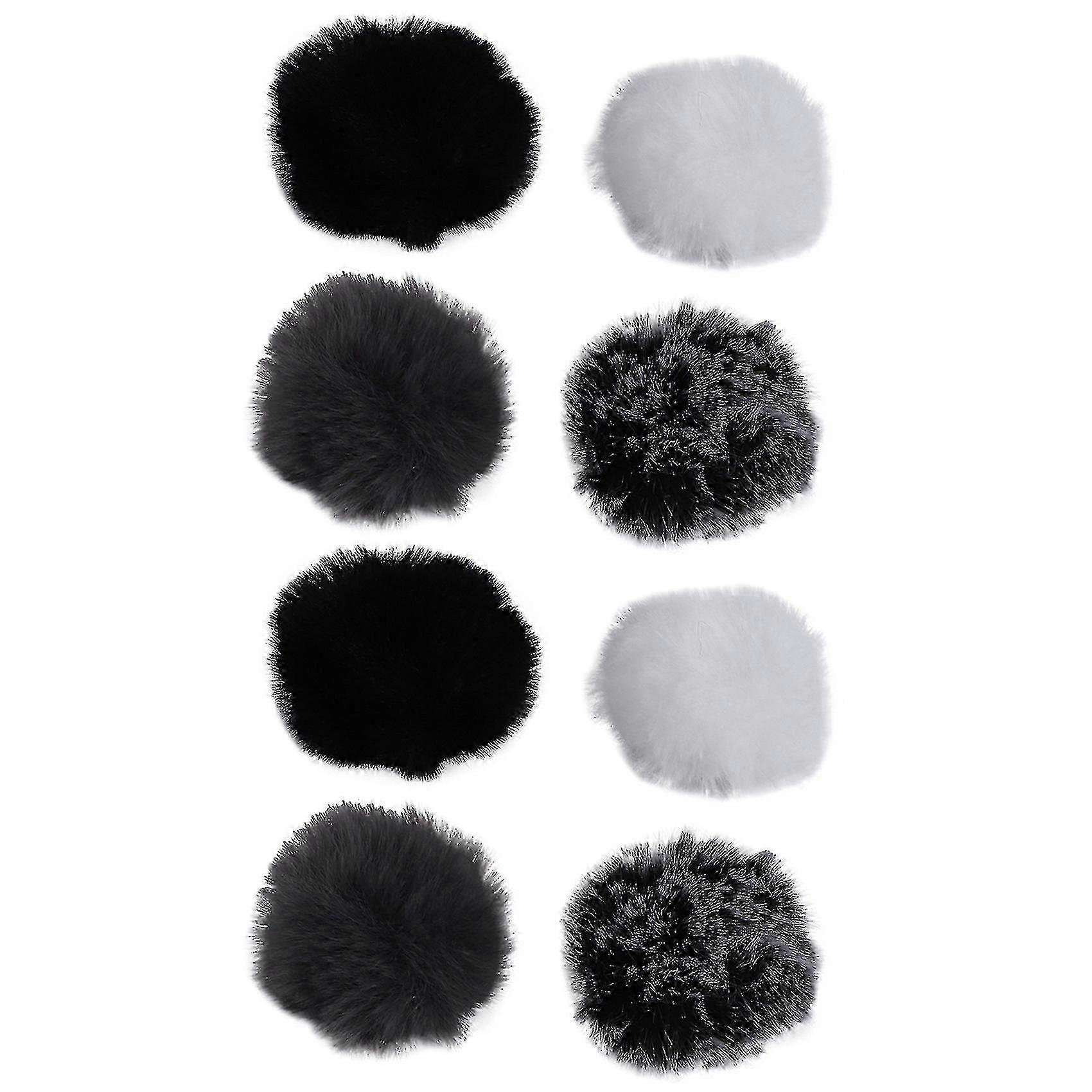 8pcs Fur Windscreen for Lavalier Microphones - Universal Lapel Mic Muff