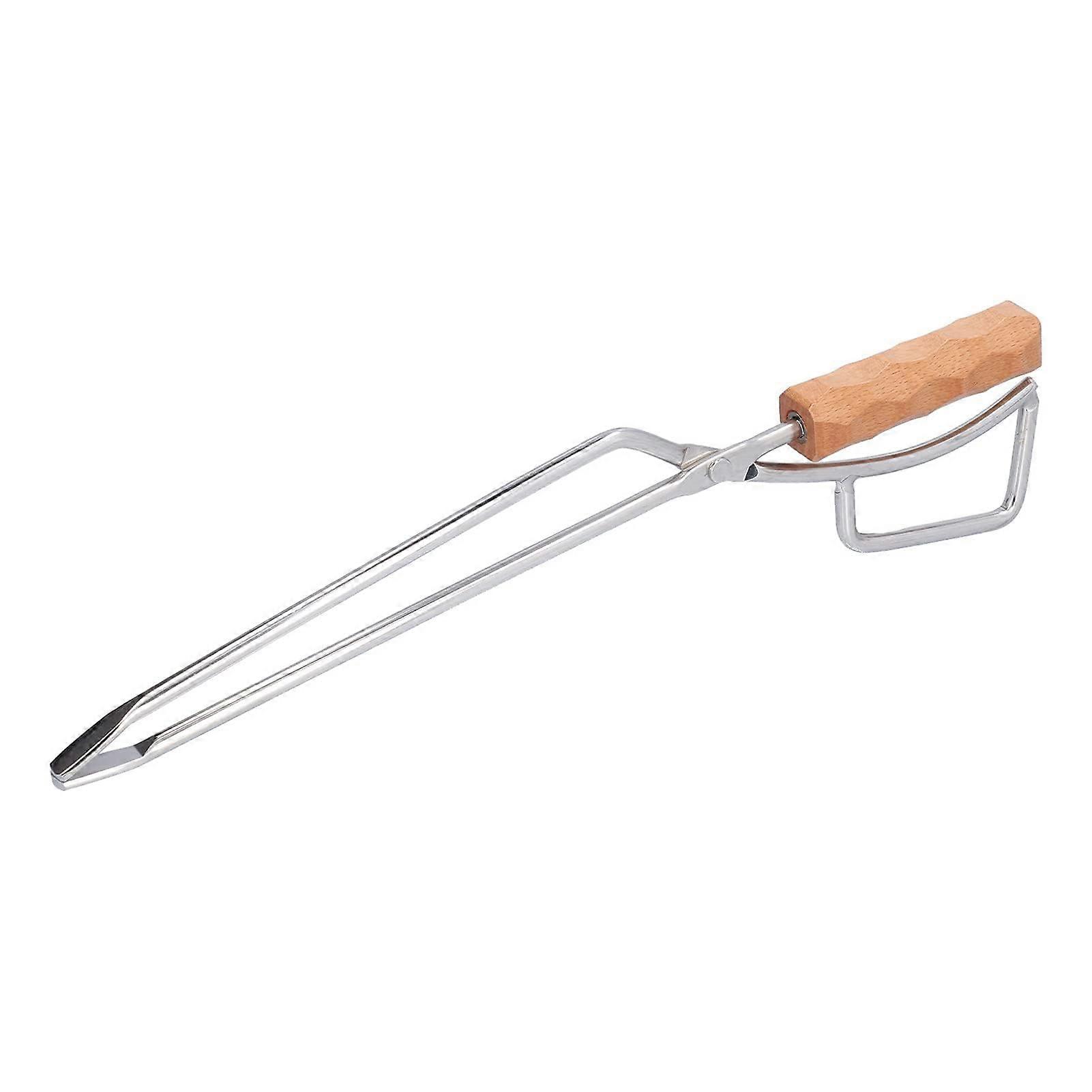 Firewood Tongs Stainless Steel Log Grabber with Irregular Pattern for Fireplace and Campfire