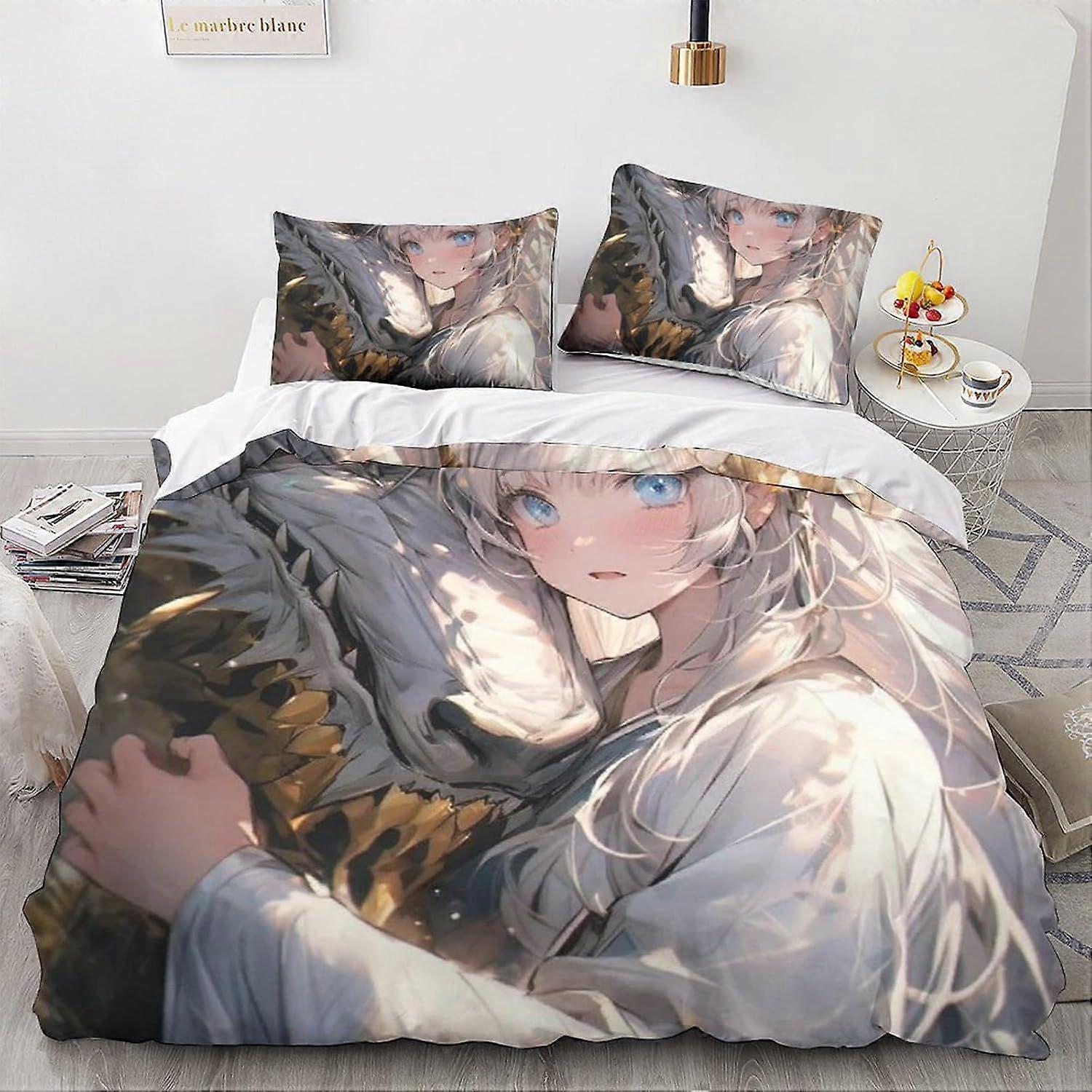 أنيمي ومانجاس غطاء لحاف ، مجموعة مفروشات خيالية للأطفال والمراهقين الكبار ، غطاء لحاف أنيمي ، غطاء لحاف على طراز الشباب ديكور غرفة نوم خفيفة الوزن