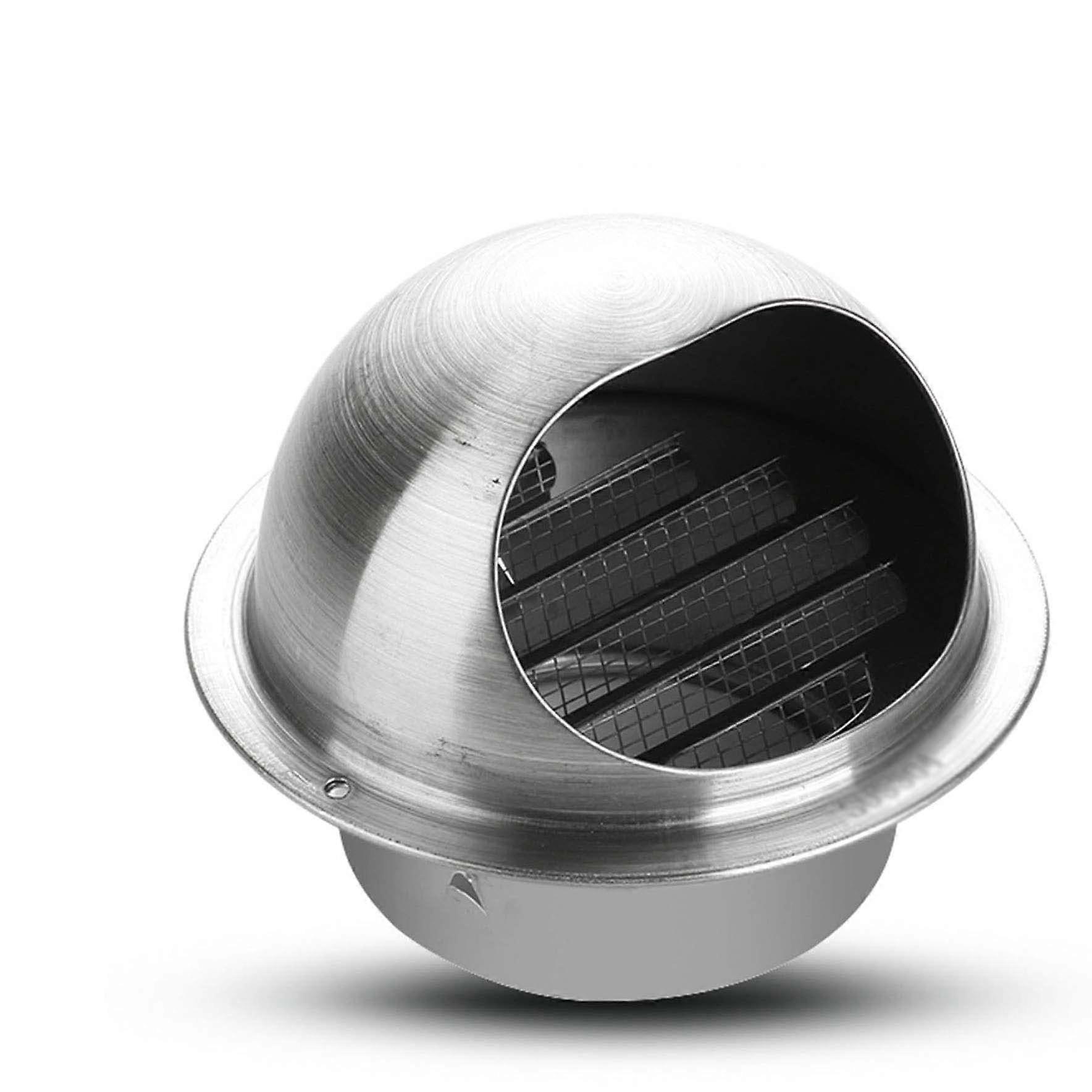 Stainless Steel Wall Vent Cap 160mm with Rainproof Louvres and Pest Blocking Mesh