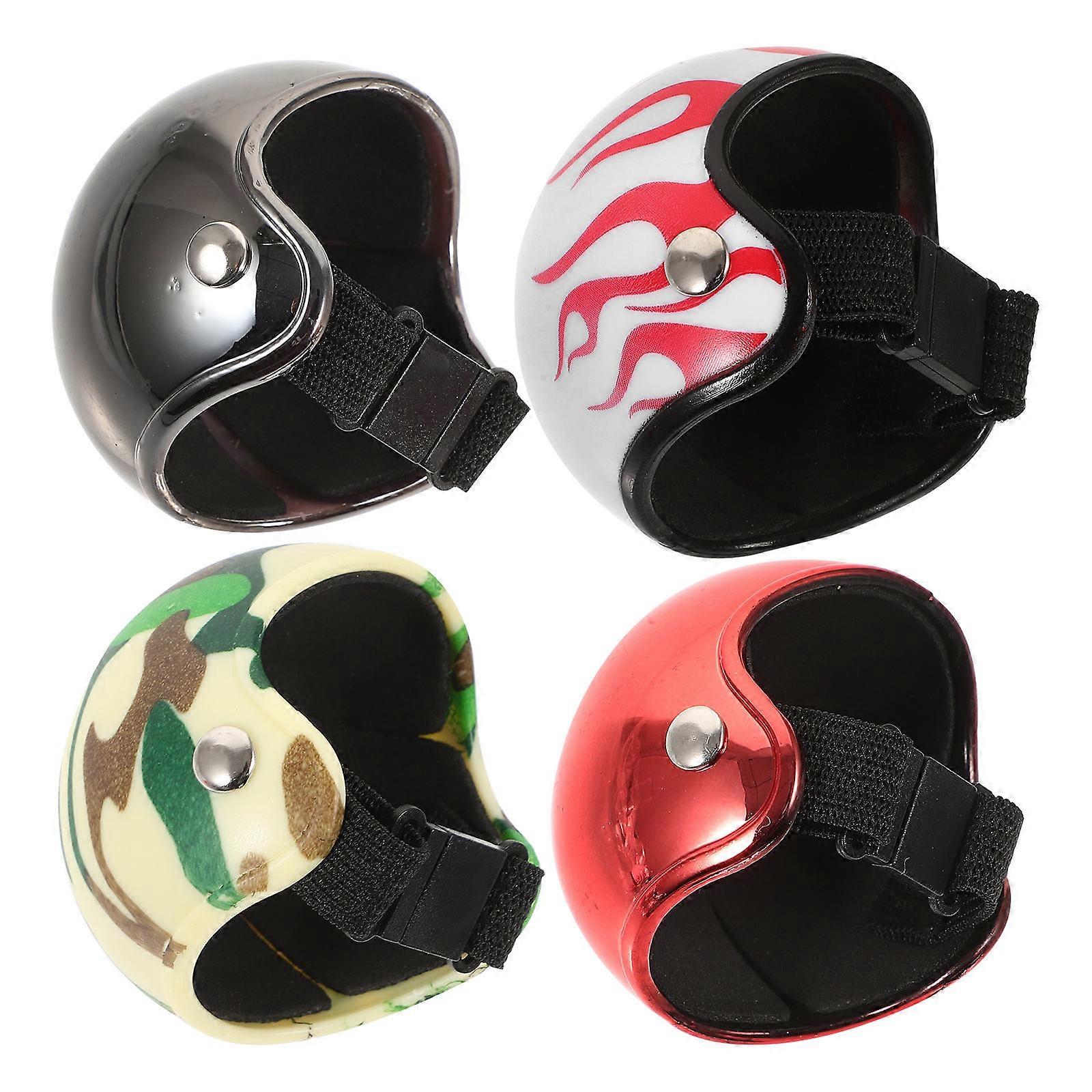 Chicken Mini Headwear for Playing 4Pcs Pet Bird Protective Hat