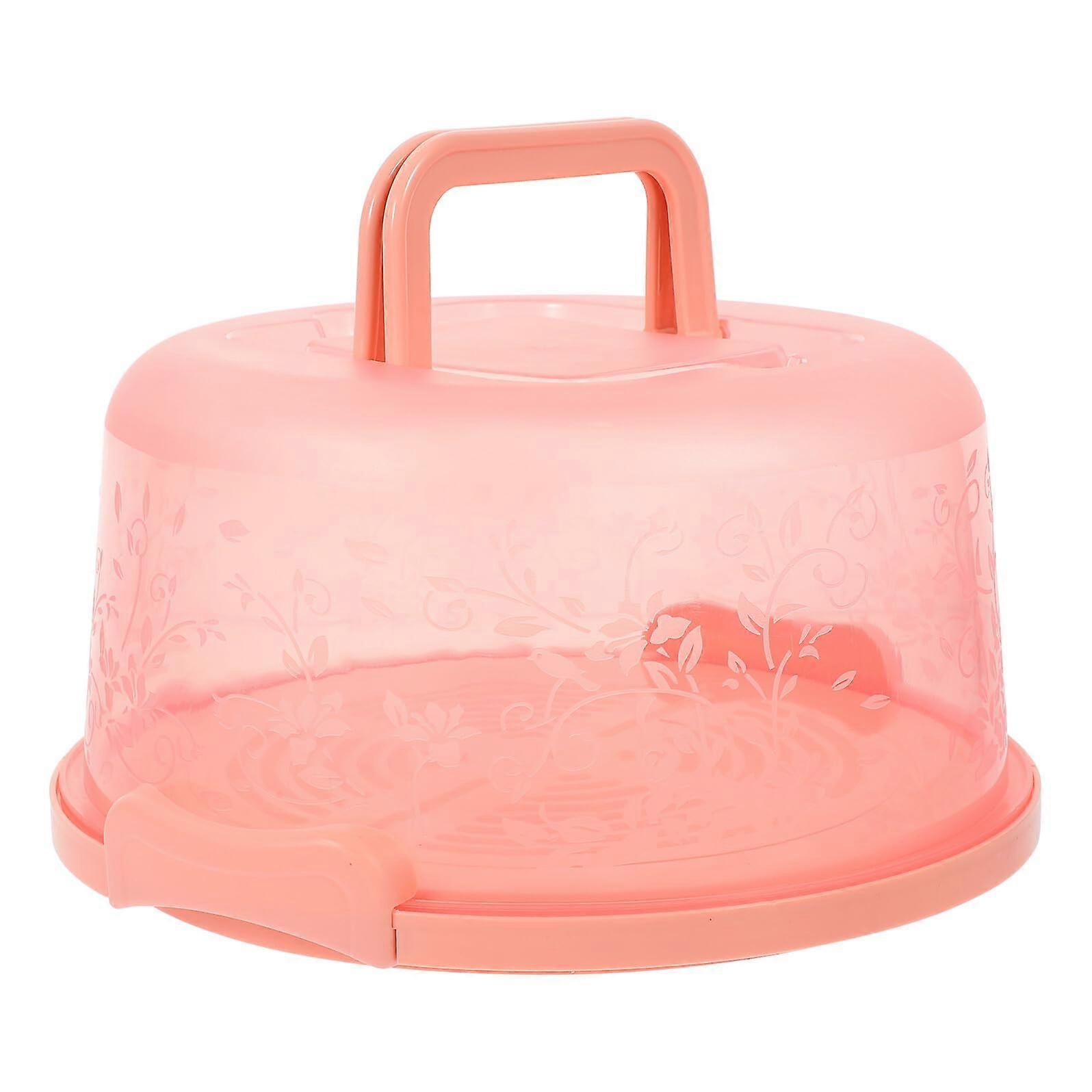 Cake Carrier with Secure Lid and Handle, Plastic Cake Storage Container for Birthday and Wedding Cakes