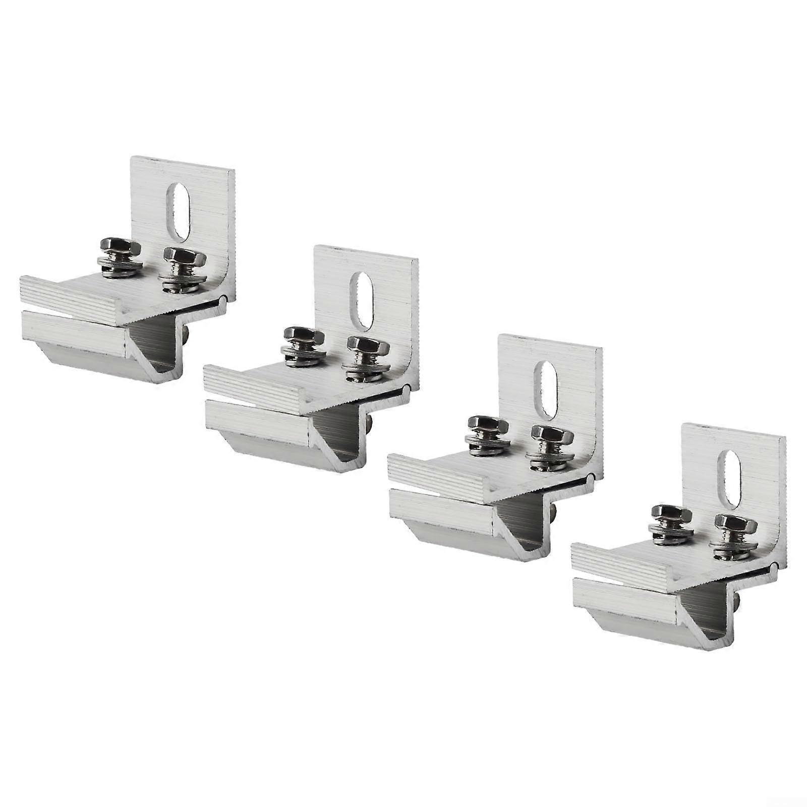 Solar Panel Mounting Brackets Set of 4 Aluminum Roof Clamp Clips for RV House Boat Installation