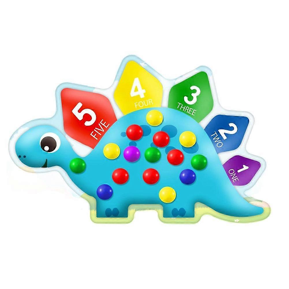 Dinosaur Sorting Toy Color Cognition Sensory Play Stress Relief Educational Toy for Toddlers Kids Safe Material Round Design