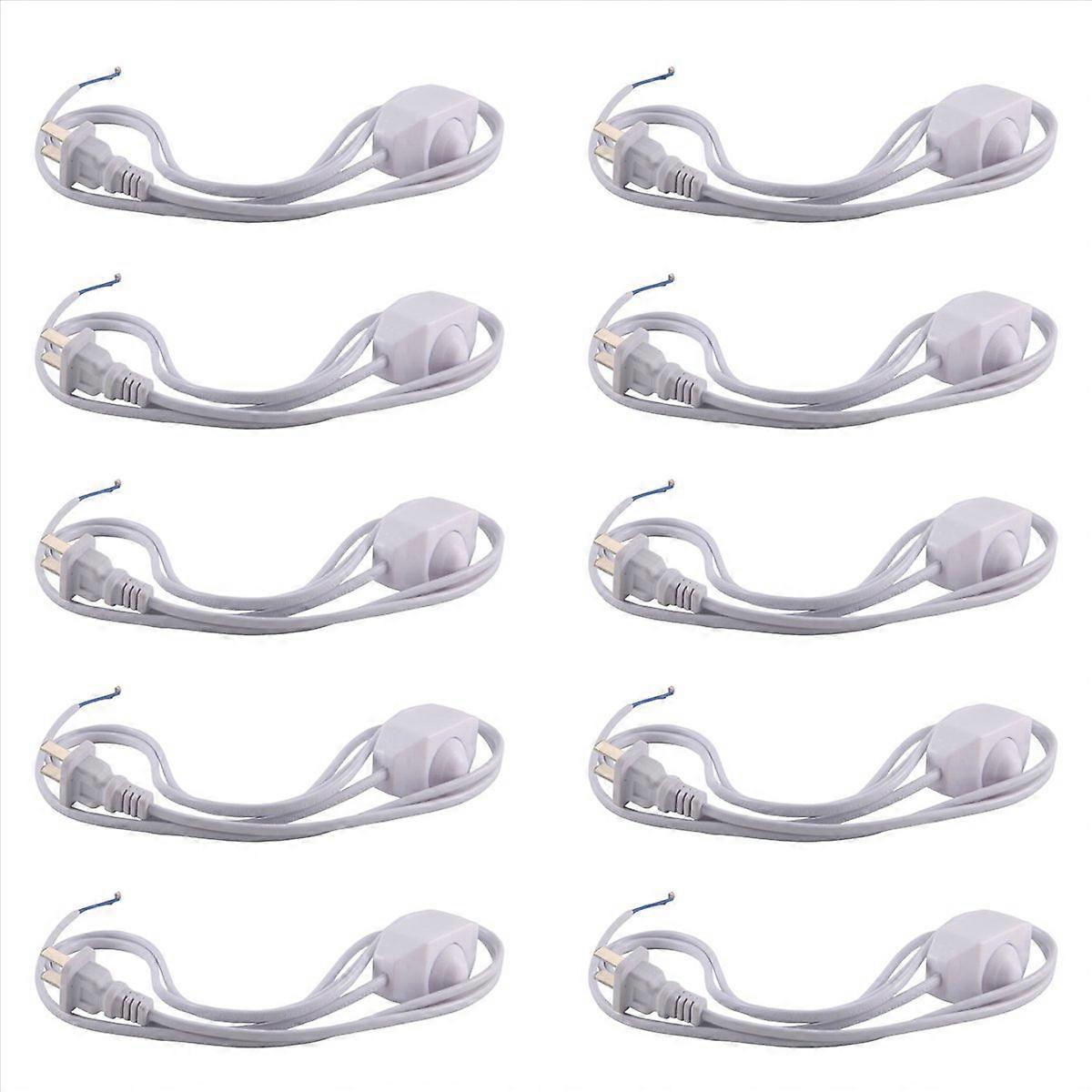 White Lamp Power Cord w Dimmer Switch AC 250V/110V US Plug