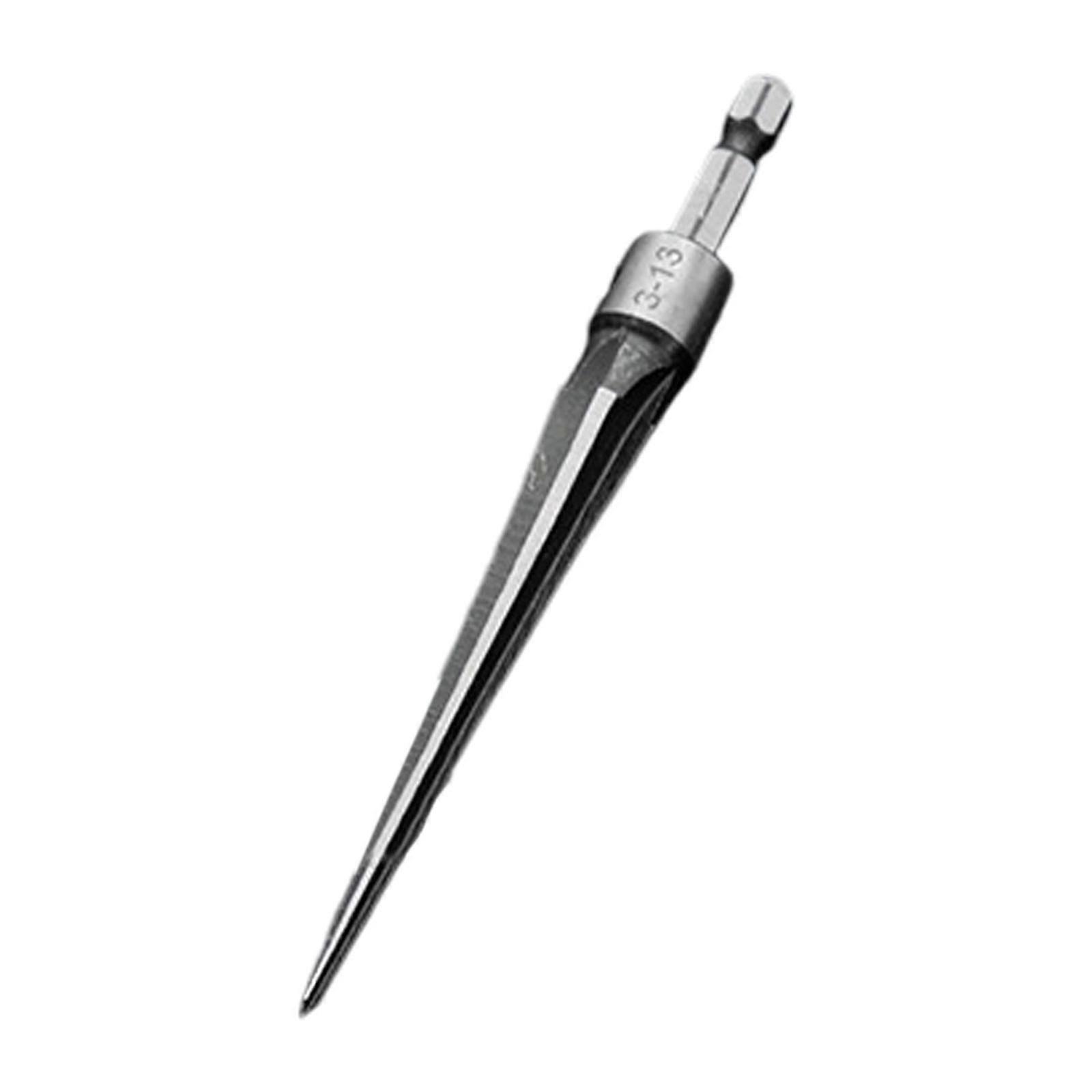 Taper Reamer Tool Round/Hexagonal Shank Accurate Hole Drilling Chamfer Reaming Tool with T-Handle for Wood Metalworking