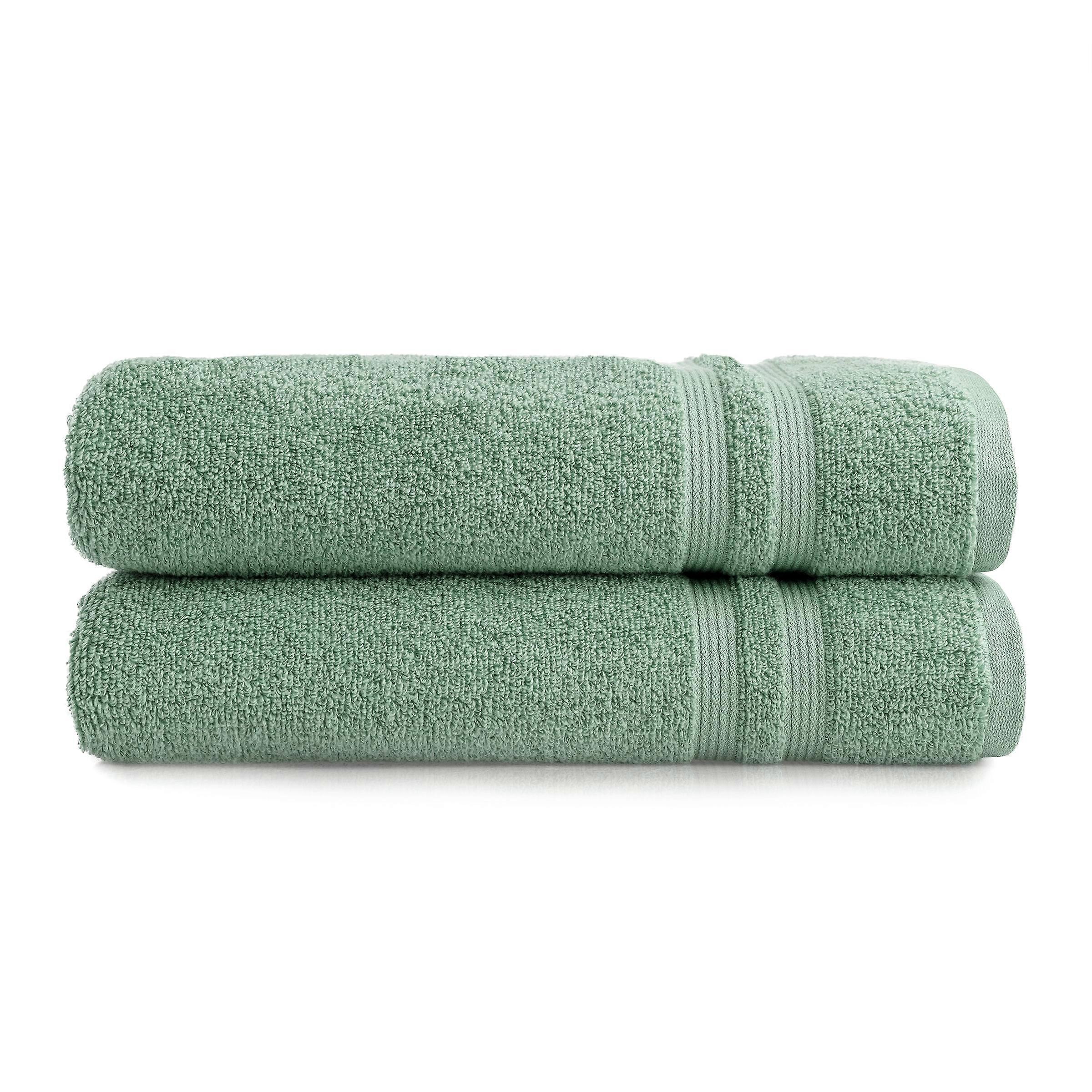 Mainstays Performance Solid Bath Sheet 2-Piece Set, Green Sage