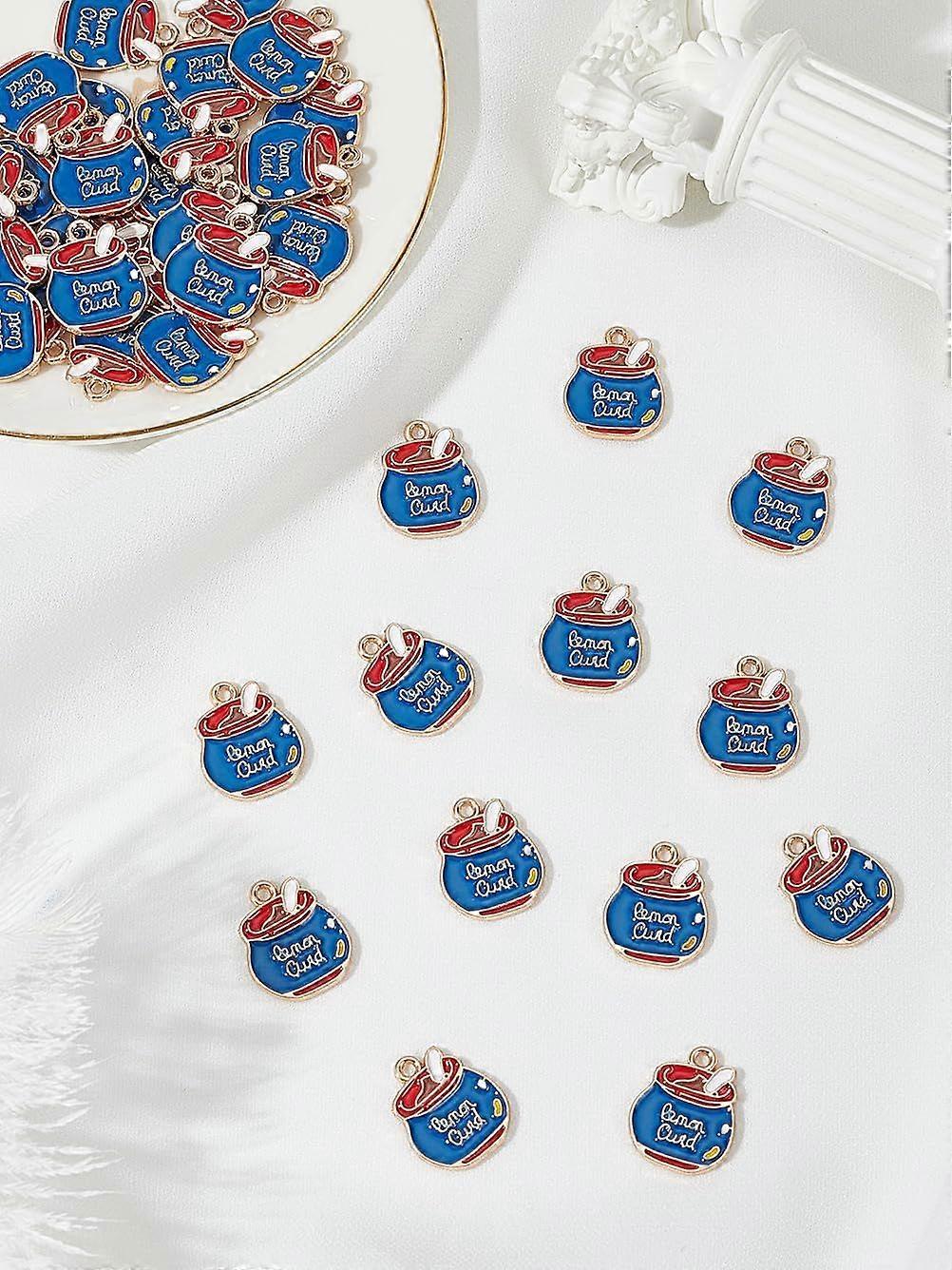 40Pcs Conch Whale Honey Can Charm Enamel Dangle Charms for Jewelry Making Handmade Craft