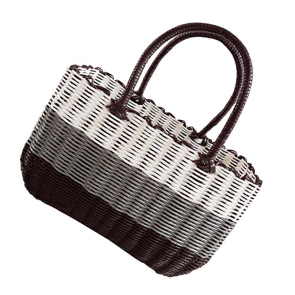 Wild Picnic Basket Handwoven Straw Beach Bag for Storage Needs