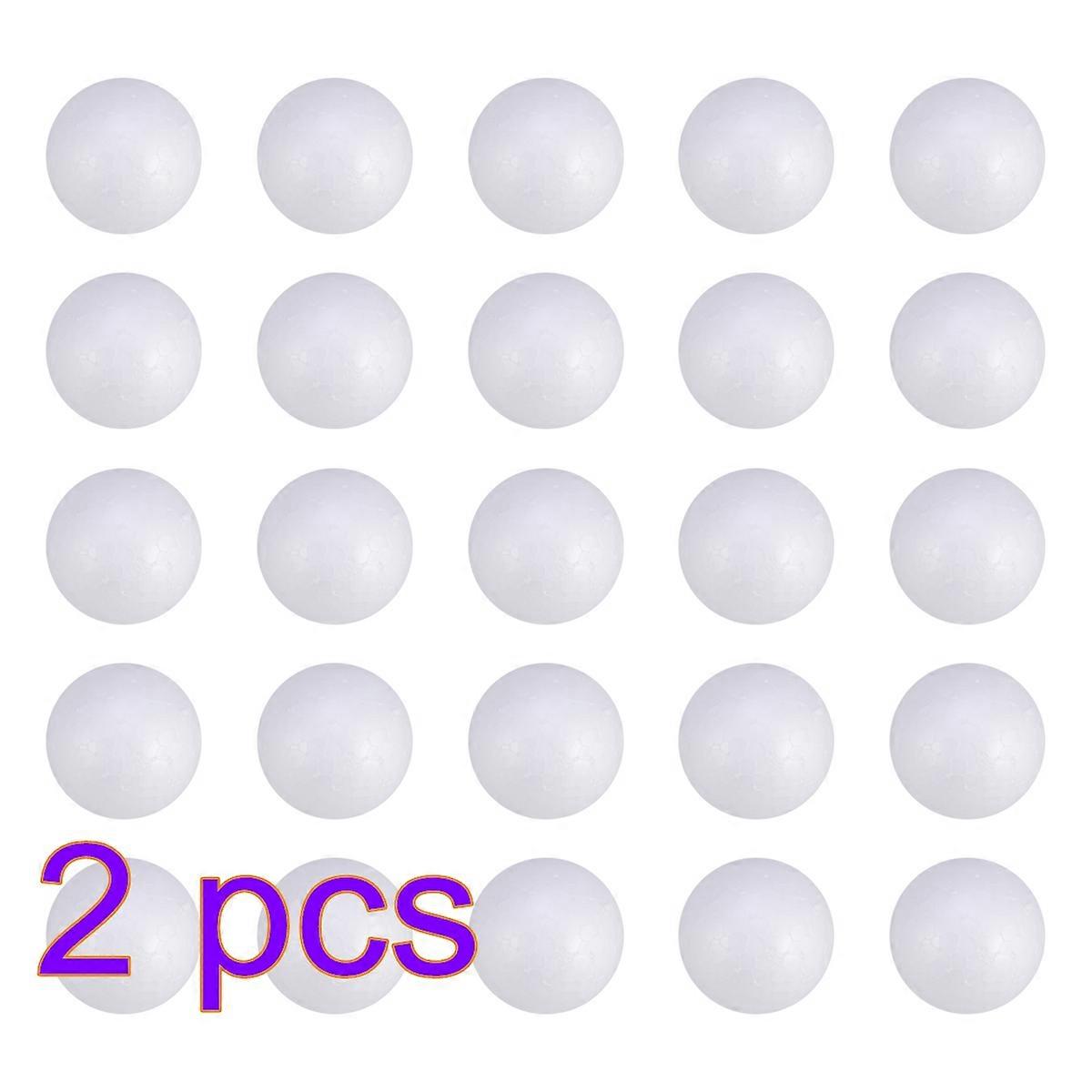 White Craft Balls Polystyrene Solid Round Spheres for Decoration 100Pcs