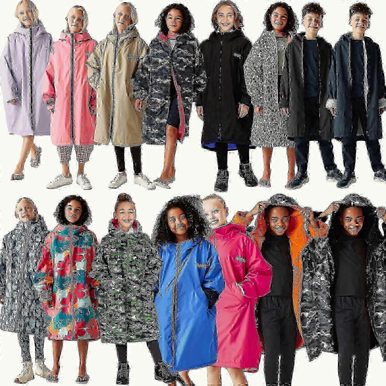 Enfants Esprit De L’Aventure Capuchon Imperméable à l’eau Séchage Chaud Robe à Changement