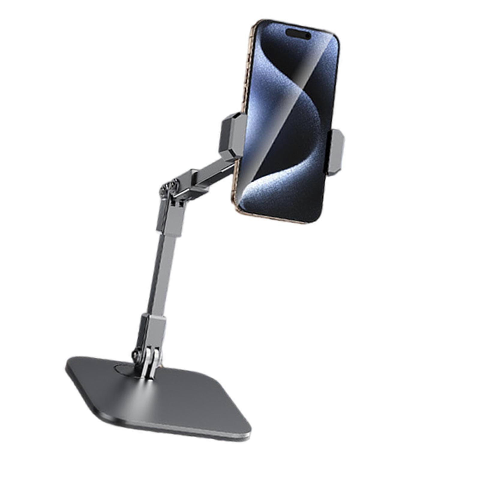 Foldable Tablets Stand With 4 Axises Adjustable Height And Tilts 360 Rotations Universal Compatibility For Desktop Use Portable Design Multicolor