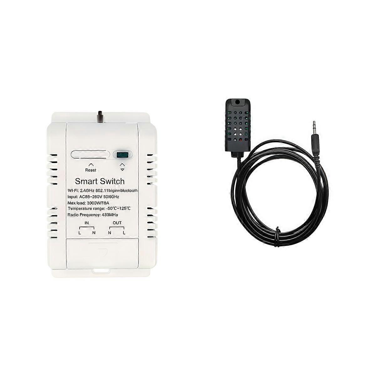 Th16 Temperature And Humidity Monitoring Wifi Smart Switch For Diy Smart Home Work With a