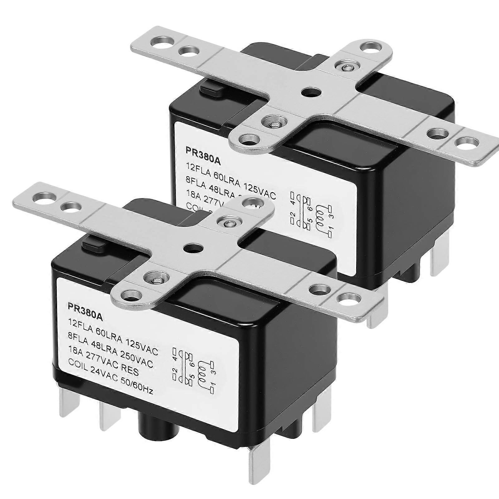 2Pcs 24V AC Fan Relay  Current Air Conditioning Isolation Relay for Freezer Fan