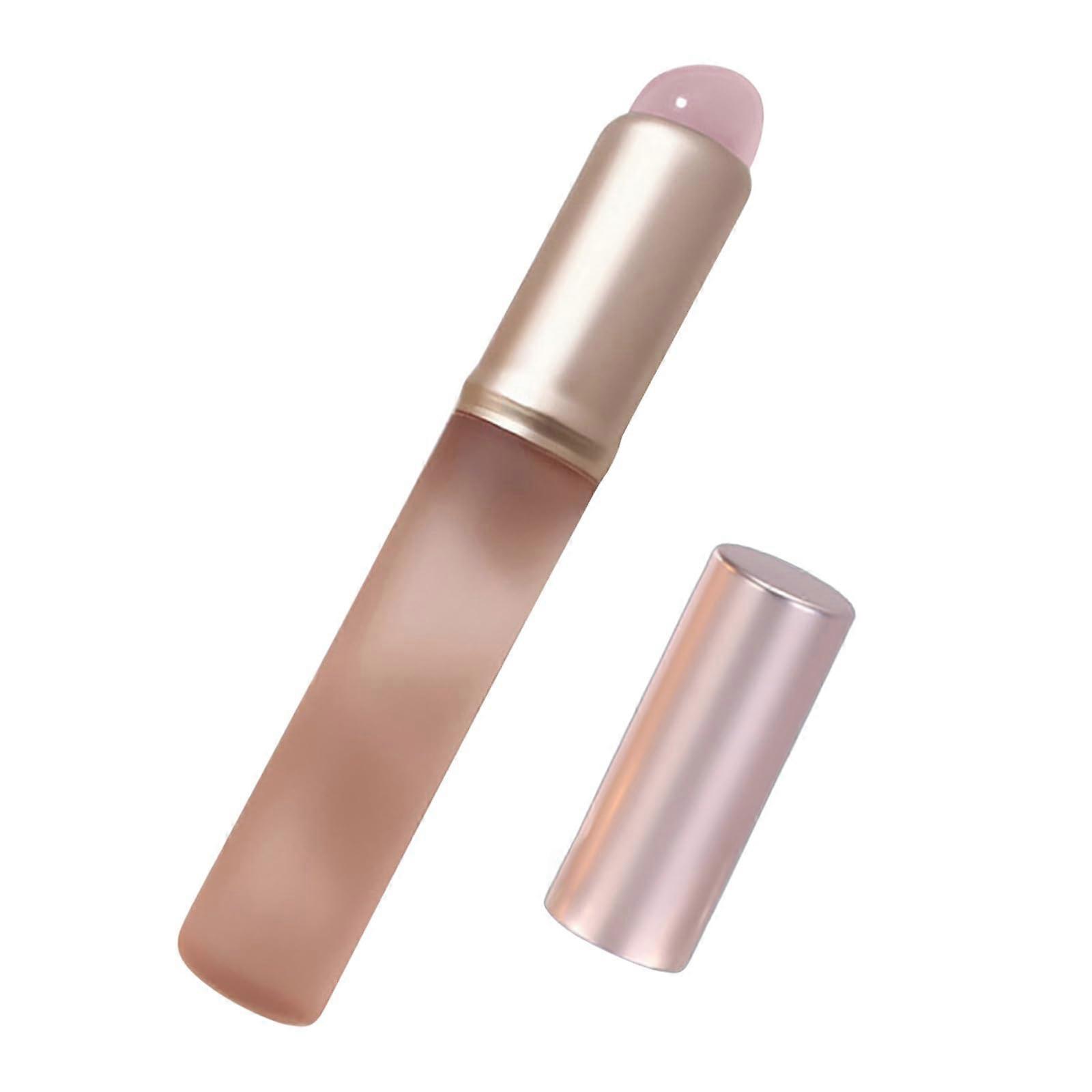 Silicone Lip Brush with Protective Cover, Angled Applicator for Lipstick and Concealer, No.253 Translucent