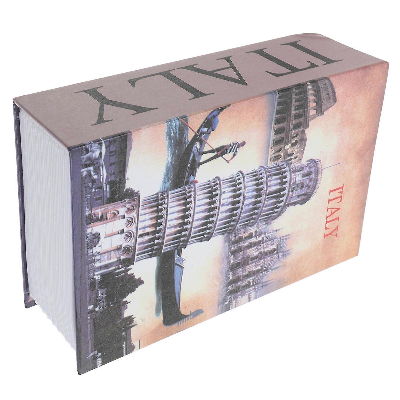 Pink Faux Book Safe with Lock for Hidden Money Storage and Keepsakes