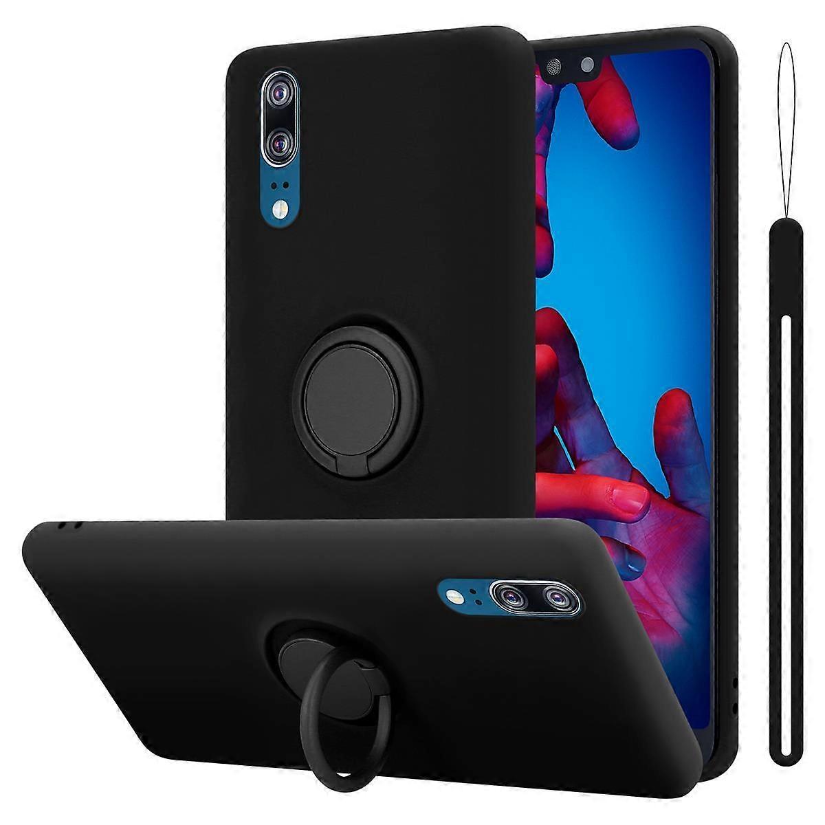 Huawei P20 Protective Case TPU Case - Liquid Design with Ring