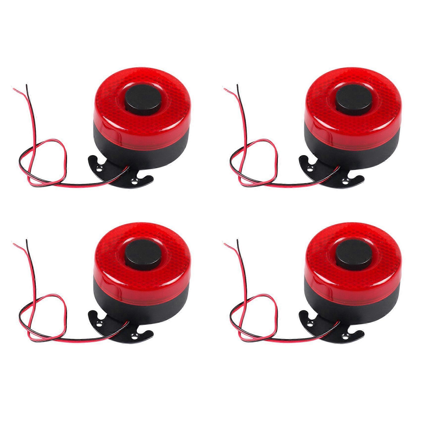 4X DC 12V-24V 105DB Auto Warning Siren Sound Signal Backup Alarms Horns with LED Beep Reverse Air Horn for the Car