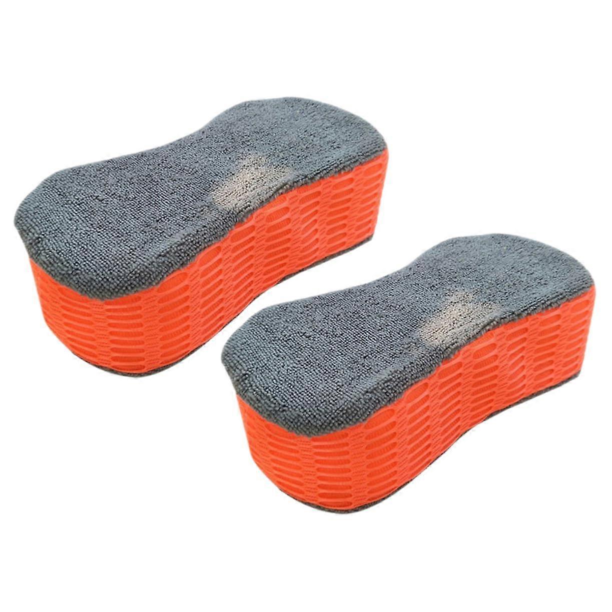 2pcs NonScratch Density Car Wash Sponge Set for Auto Detailing, Boat and Home Cleaning