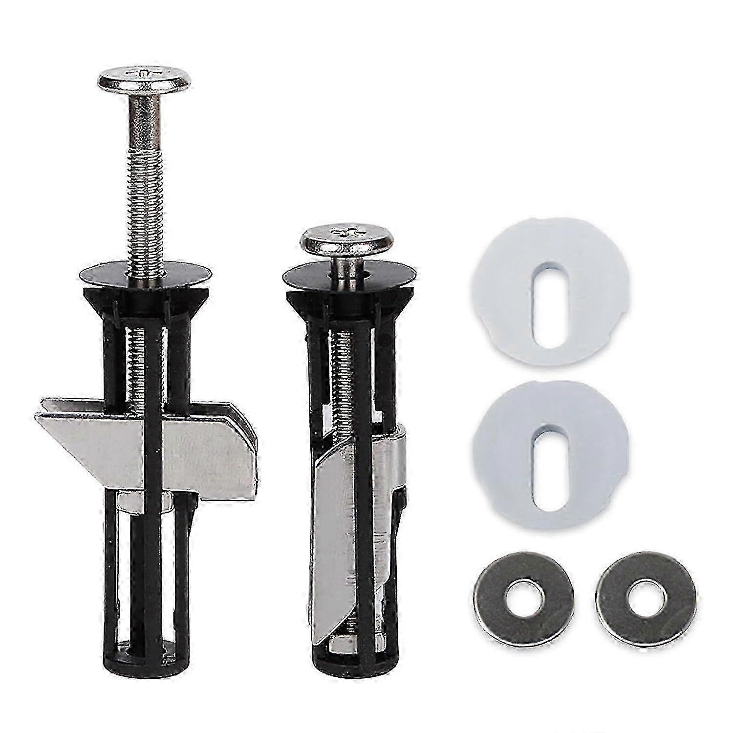 Replacement toilet seat kit with universal bolts and quick release hinge fixing