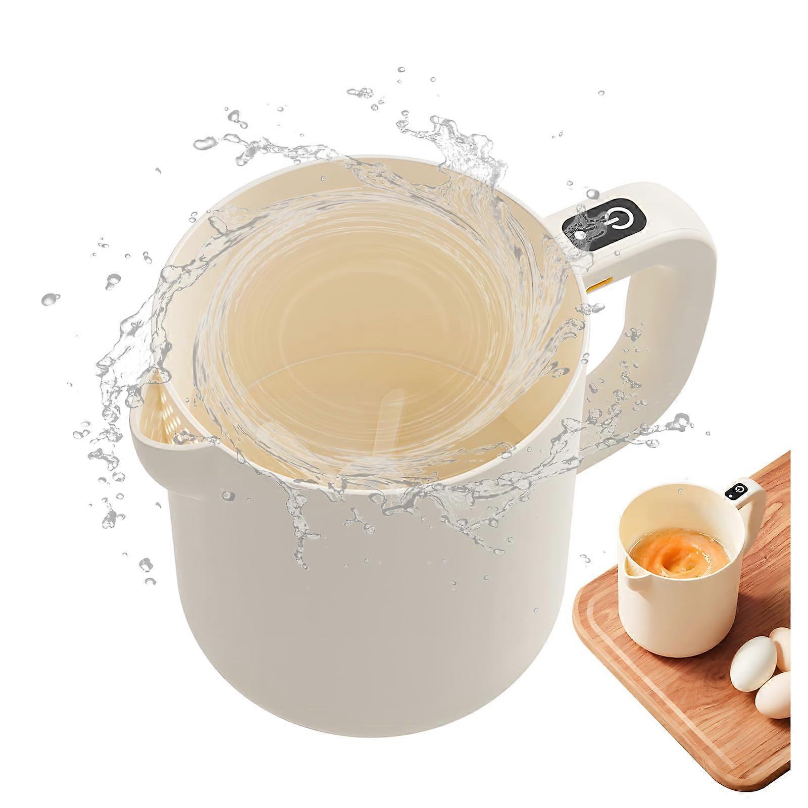 Electric Hand Mixer with Dual Mixing Modes, Rechargeable Egg Beater, TypeC Charging, 1L Compact