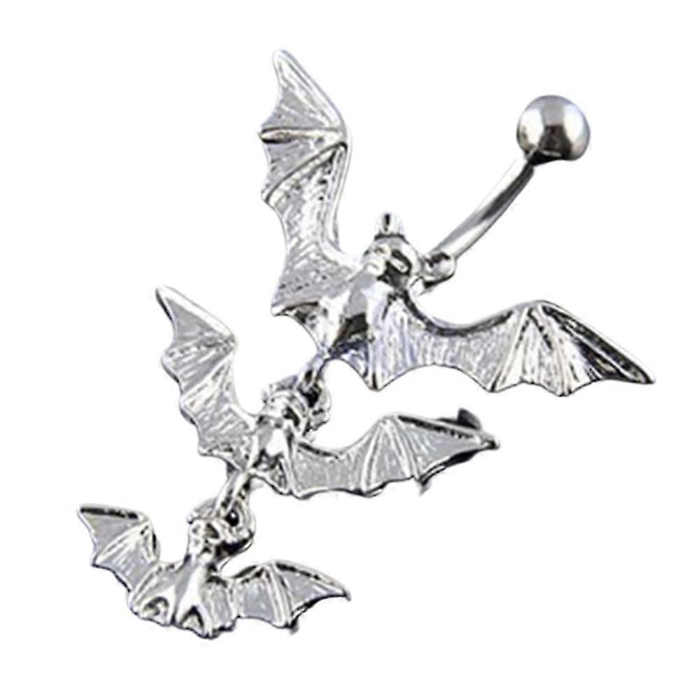 Punk Flying Bats Dangle Barbell Belly Button Ring Navel Ring Body Piercing