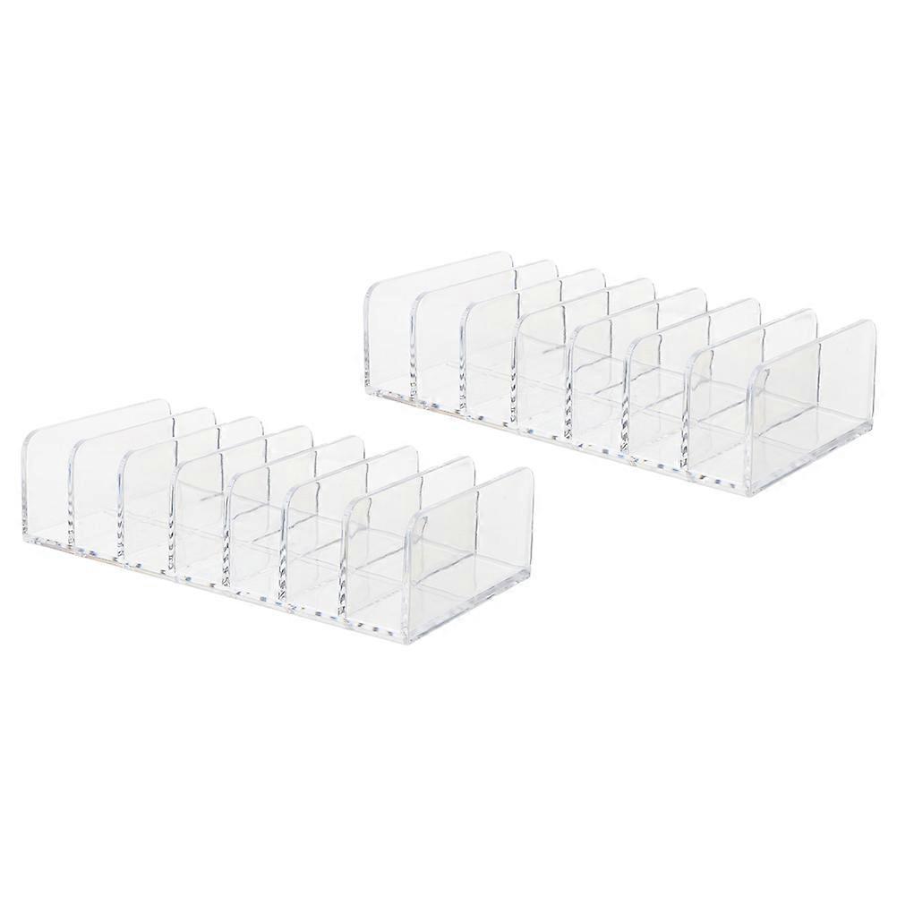 Multi-Grid Cosmetics Stand for Home 2Pcs Cosmetic Organizing Rack for Eye Shadow