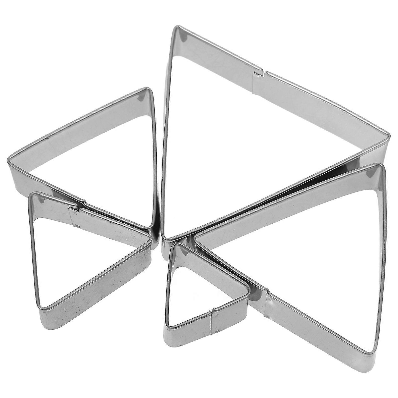 Triangle Shape Biscuit Cutter Set for Cake Decoration 5Pcs Stainless Steel
