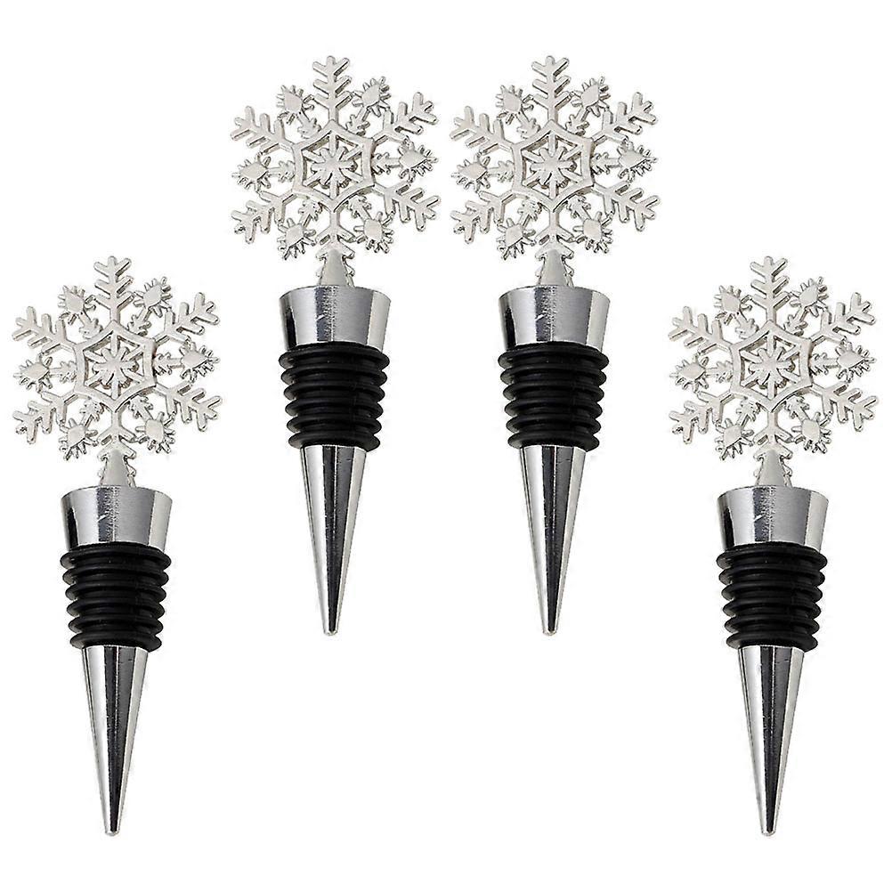 Decorative Stoppers for Home Use Snowflake Shape 4Pcs