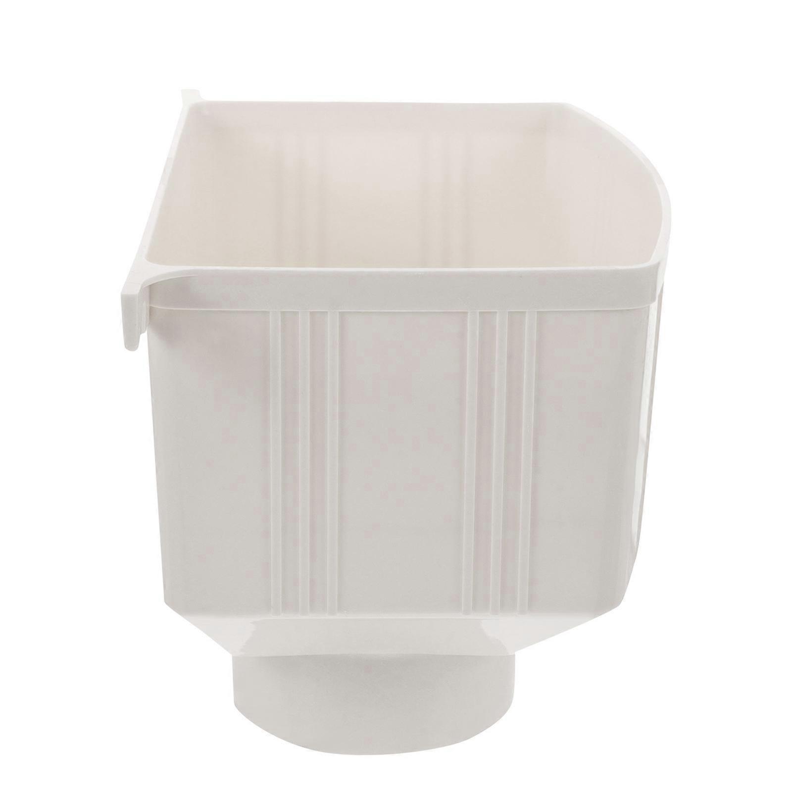 Durable White Plastic Rain Downspout Connector for Home Use Part