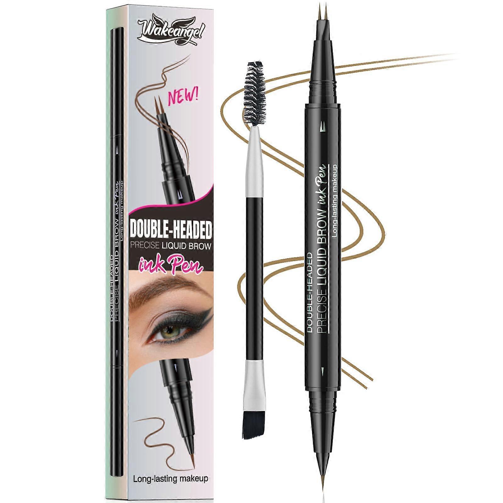 Waterproof DualHead Eyebrow Pencil with Precision Tip, LongLasting SmudgeResistant Brown