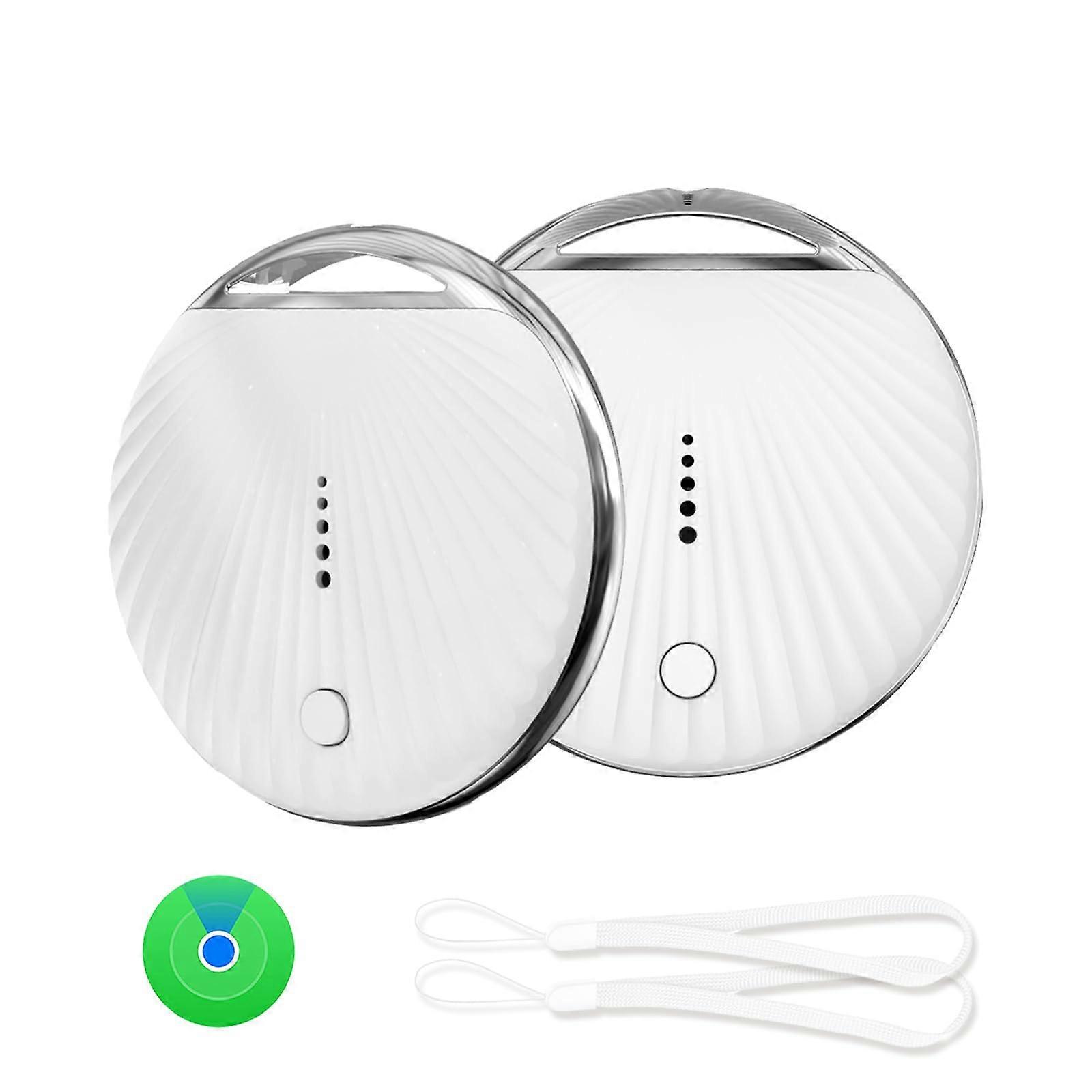 Key Finder Alternative for Apple AirTag and iPhone, Waterproof Bluetooth Tracker with Sound, 2 Pack