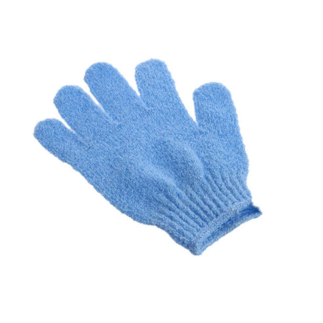 Exfoliating Shower Gloves 2pcs Nylon Bath Scrub Gloves QuickDrying Deep Exfoliation Blue