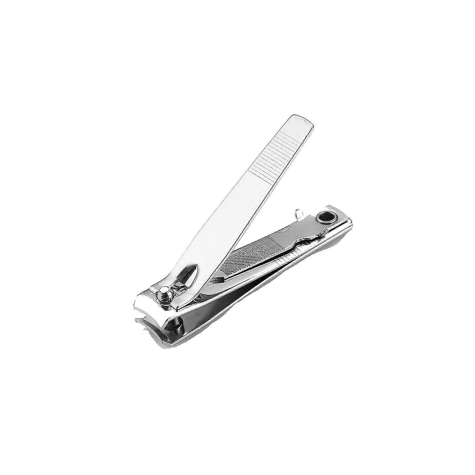 Stainless Steel Nail Clippers with File, Sharp Precision Cutting, Ergonomic Grip for Thick Nails