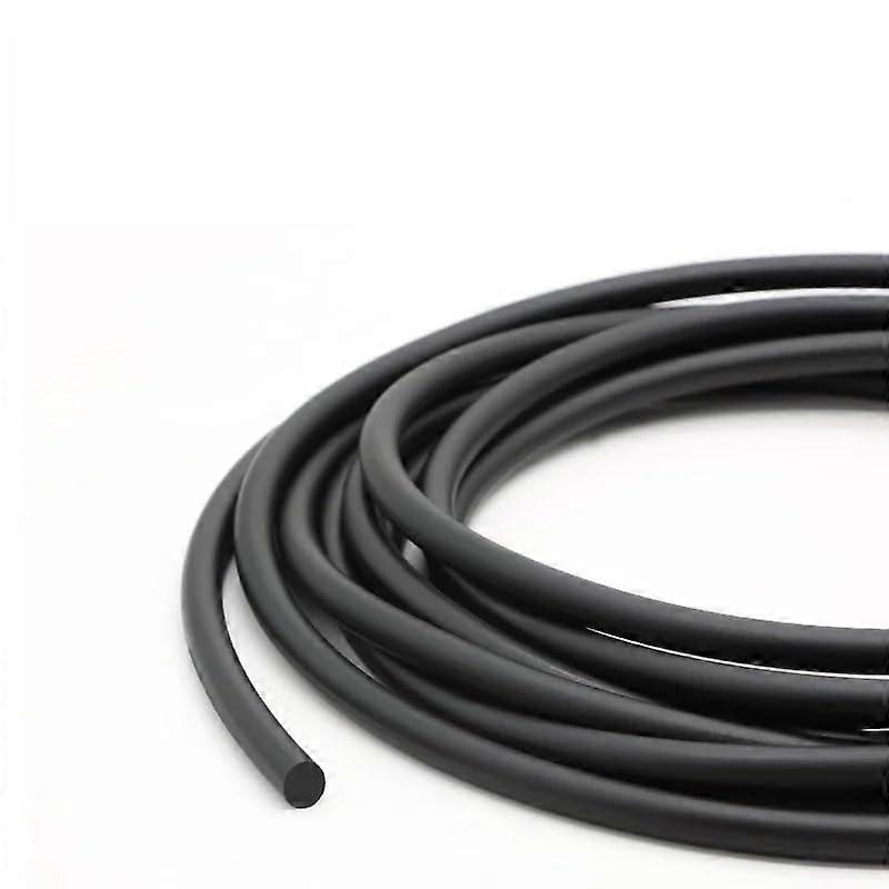 Fluoro Rubber Round Sealing Strip 3.5mm Black Cord  Temp Resistant 1 Meter
