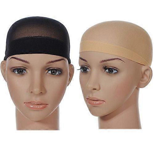 Beige Polyester Wig Cap for Women Stretchable Mesh Lightweight Breathable Secure Fit