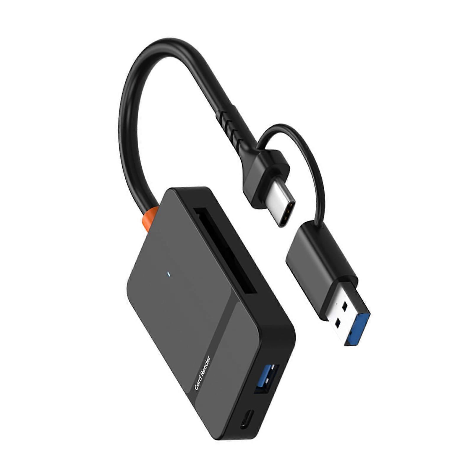 USB C OTG Card Reader Speed USB3.0 MultiCard Reader with USB A Port for Phones and Laptops