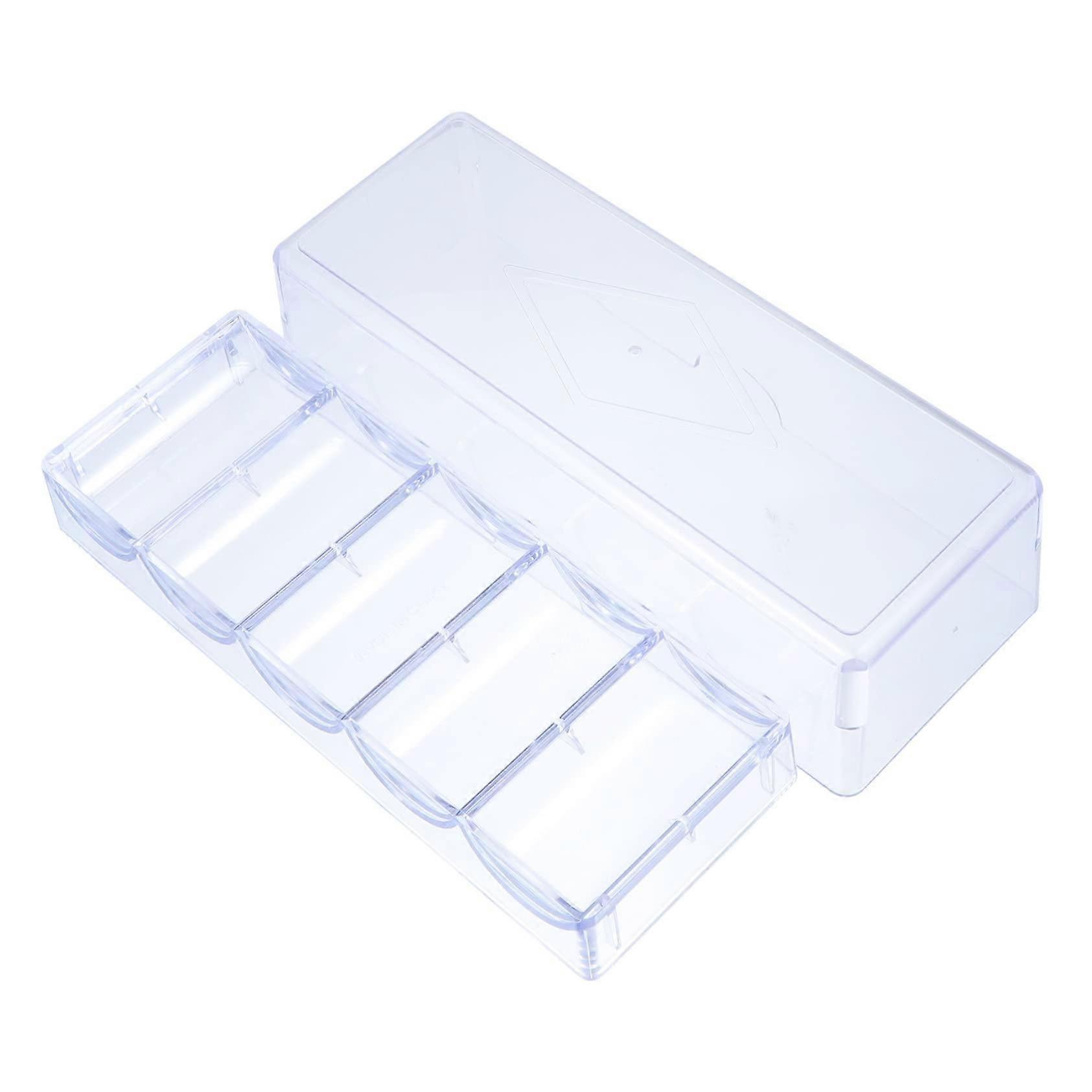 Mahjong Chip Storage Box with FiveGrid Layout, SnapClose Secure Design, Compact Travel Organizer