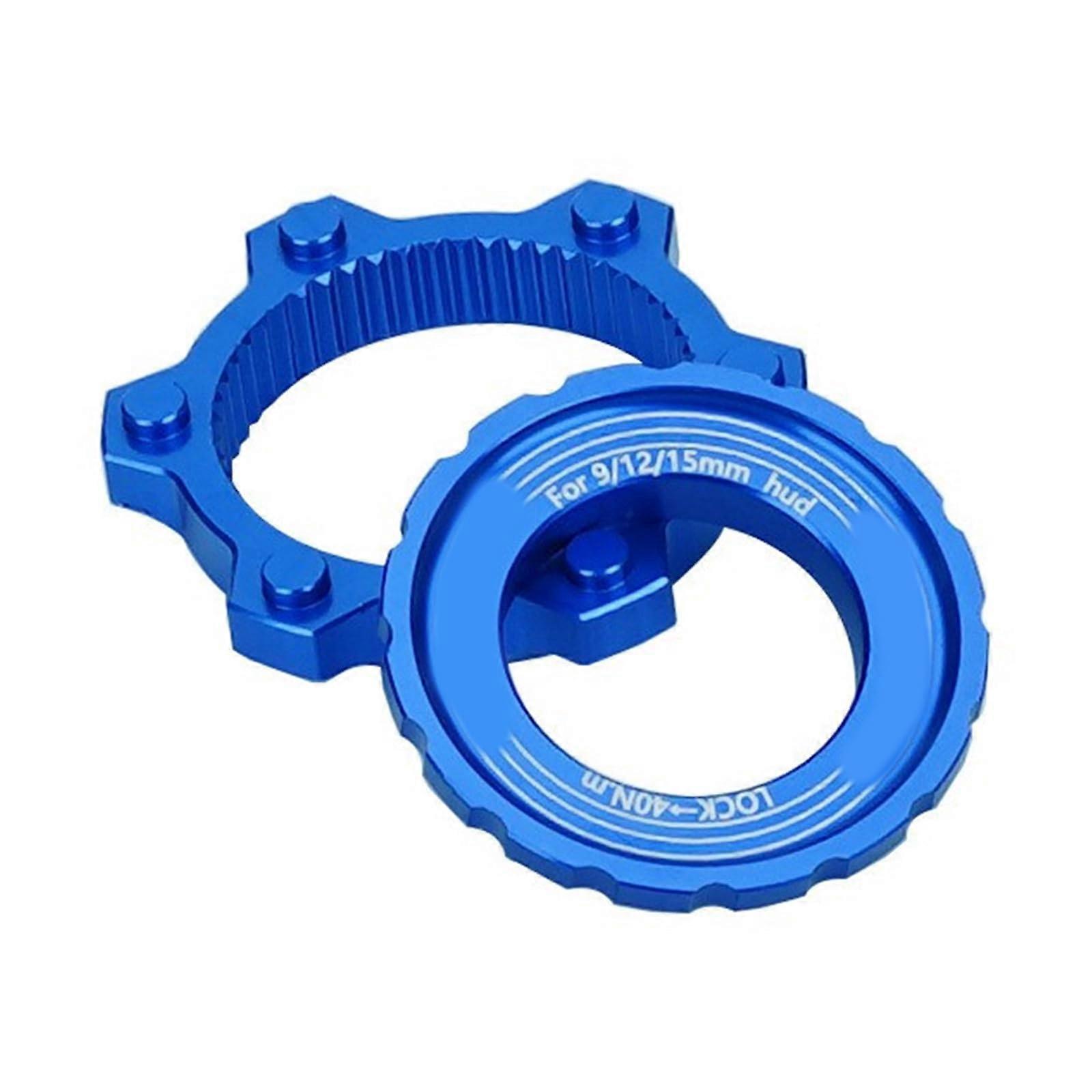 Center Lock Disc Rotor Adapter 44mm Hub Conversion Spacer 6 Bolt Compatible Front Rear Blue