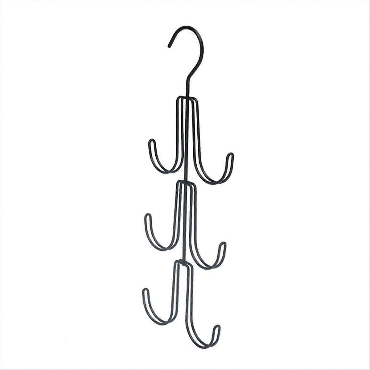 Black Handbag Storage Hanger Metal Rotatable Hook