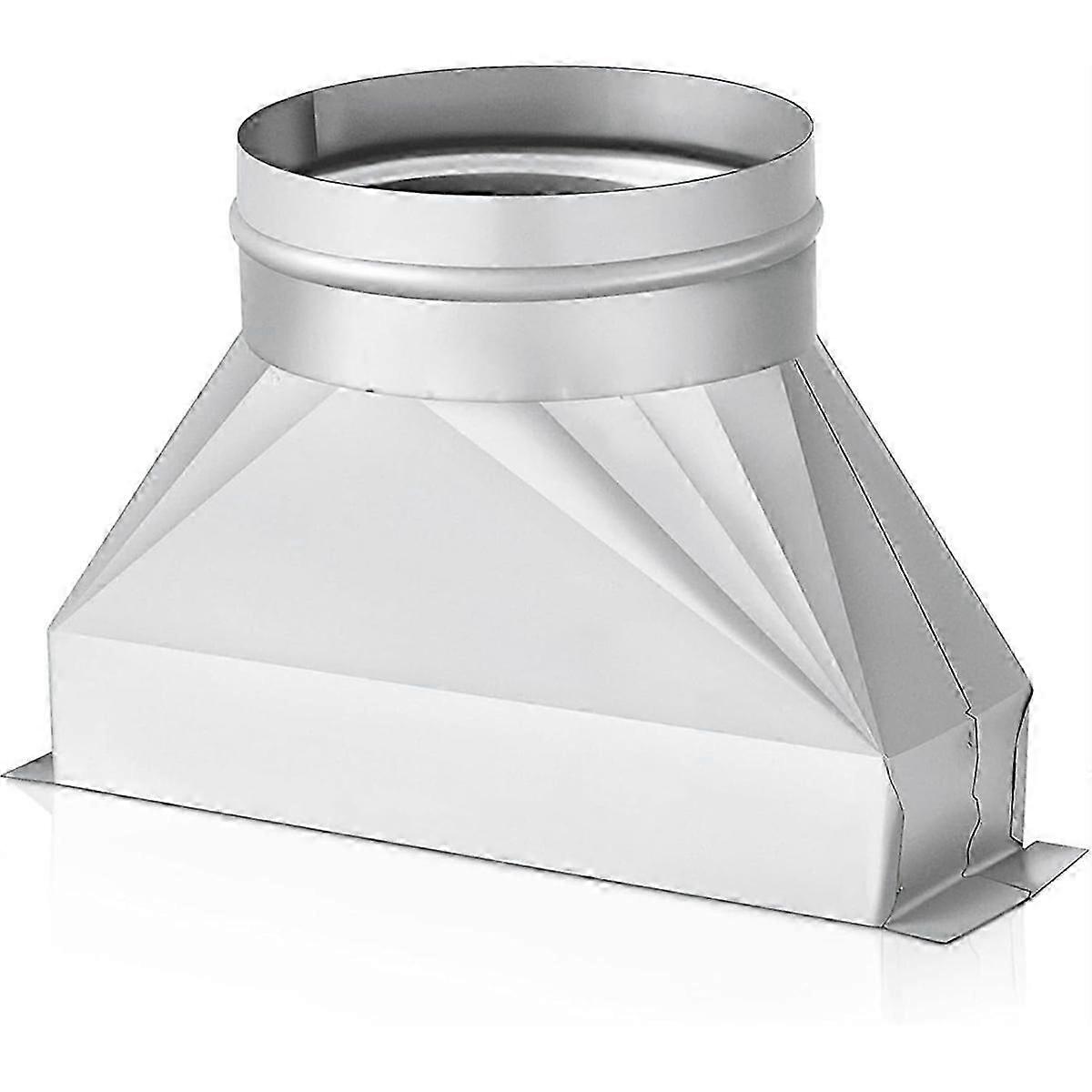 3-1/4 X 10 X 6Inch Galvanized Duct Rectangular to Round Duct Transition Microwave Vent Kit compatible Conn