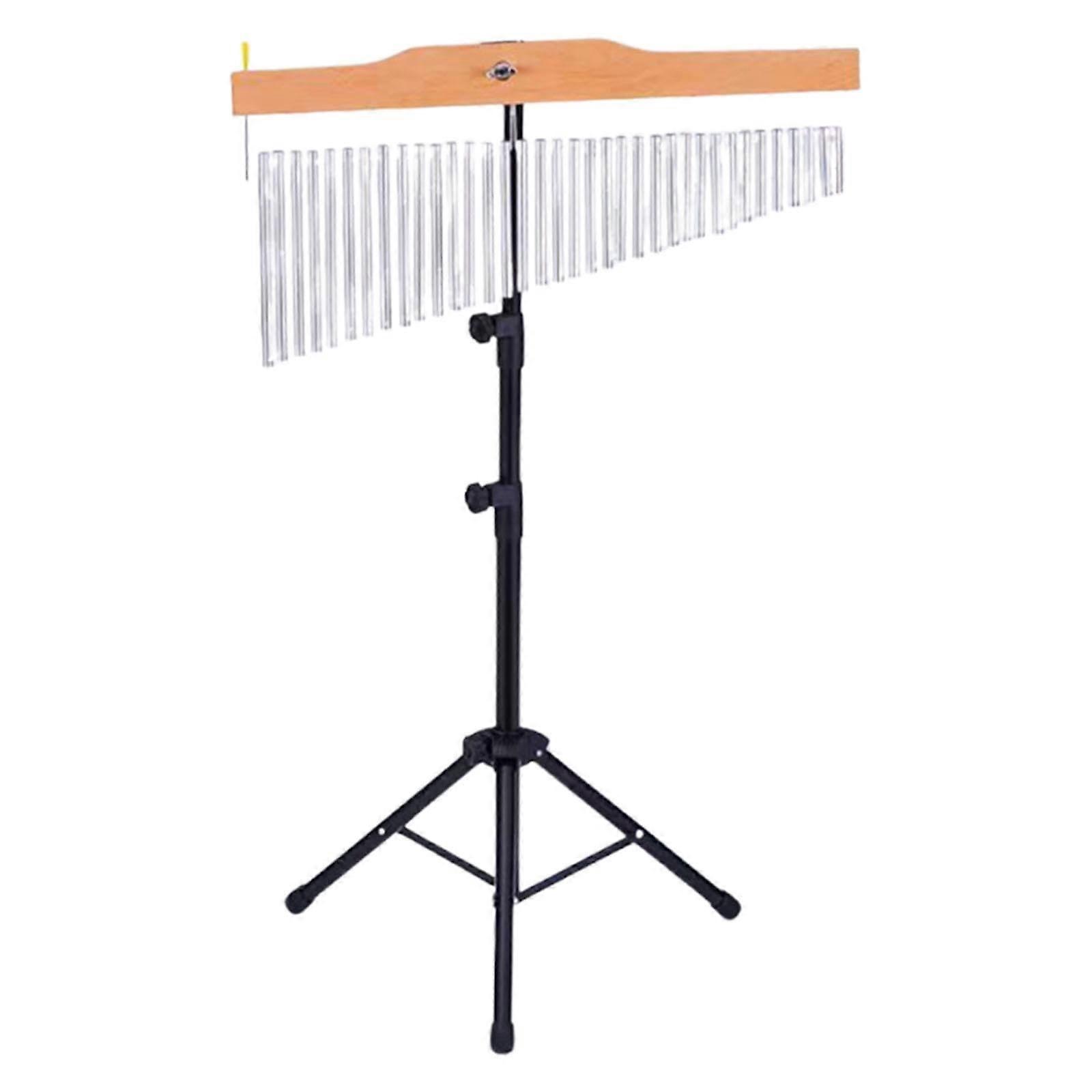 36 Note Bar Chimes Percussion Instrument with Adjustable Stand, Clear Bright Tones for Performers