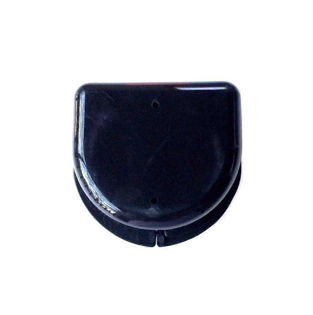Black Orthodontic Retainer Case and Mouthguard Storage Box with Durable Compact Design