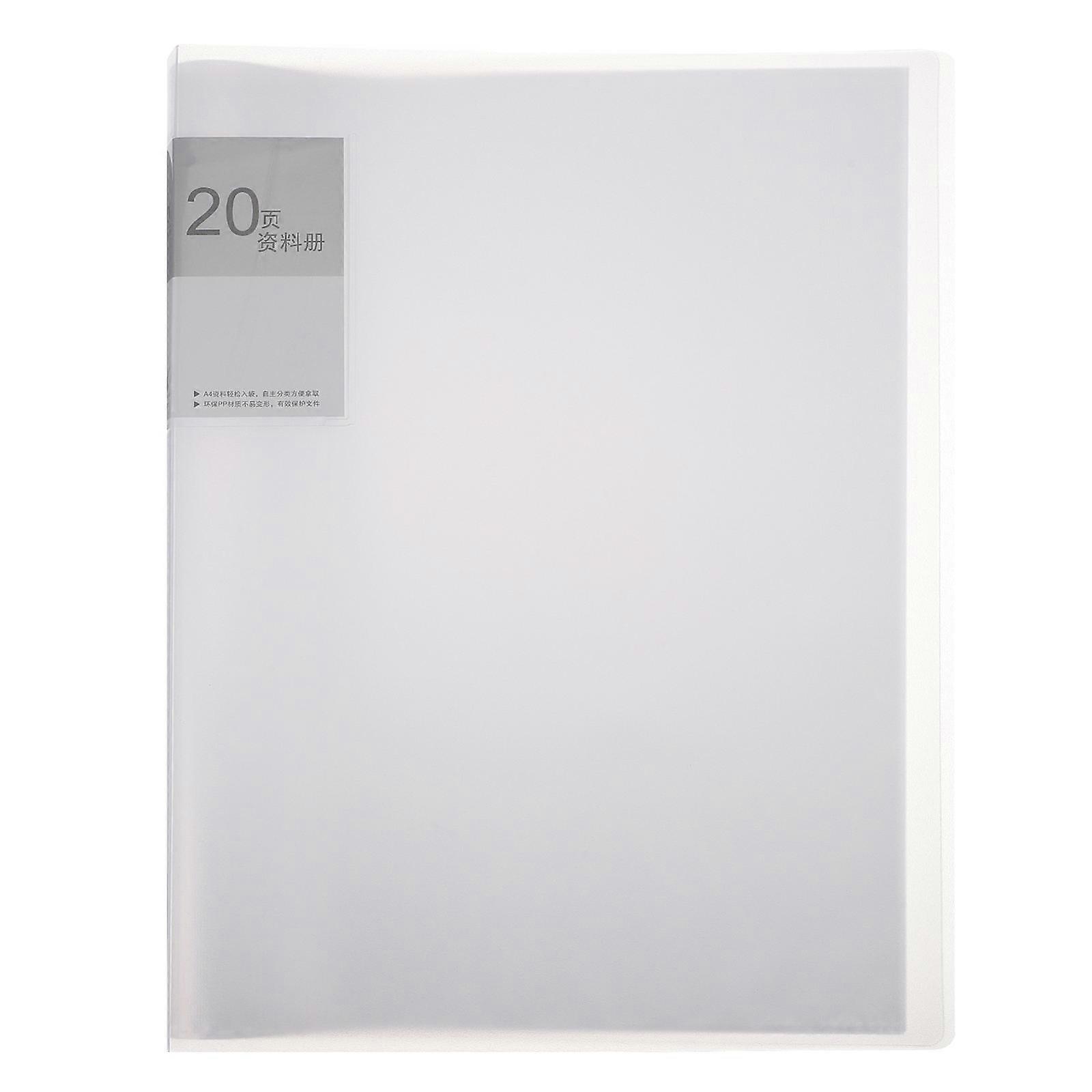Plastic A4 File Folder for Office Use with 20 Separate Films