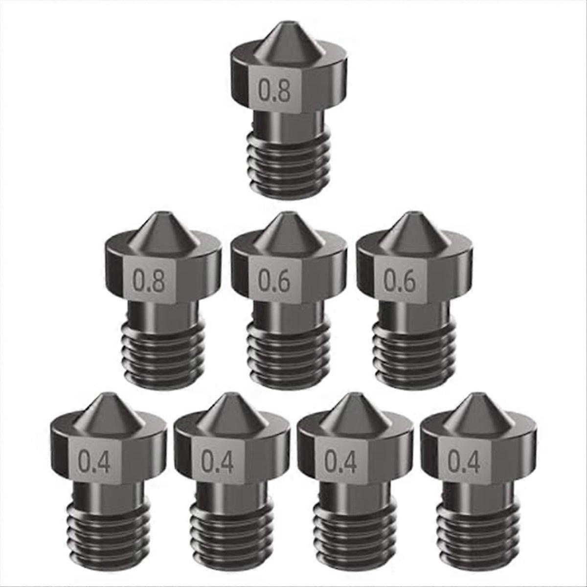 8Pcs Hardened Steel V6 Nozzle Kit