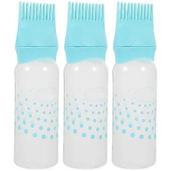 Hair Coloring Bottle Applicator 3Pcs Dry Cleaning Bottle for Hair Use