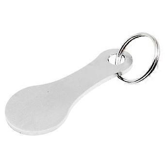 Stainless Steel Trolley Token Keychain, Reusable Shopping Cart Coin Holder for Easy Access