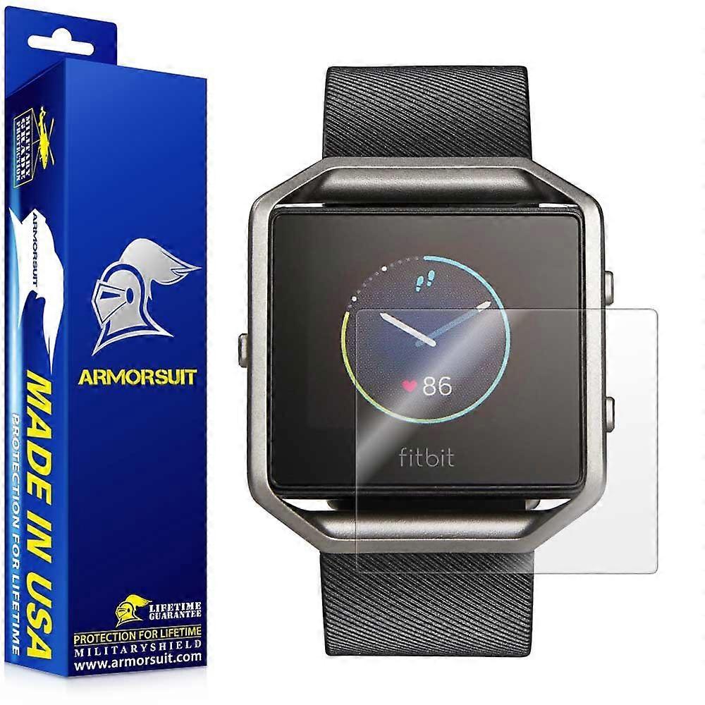 Screen Protector 2 Pack Full Coverage HD Clear AntiBubble Touch Responsive Film for Fitbit Blaze